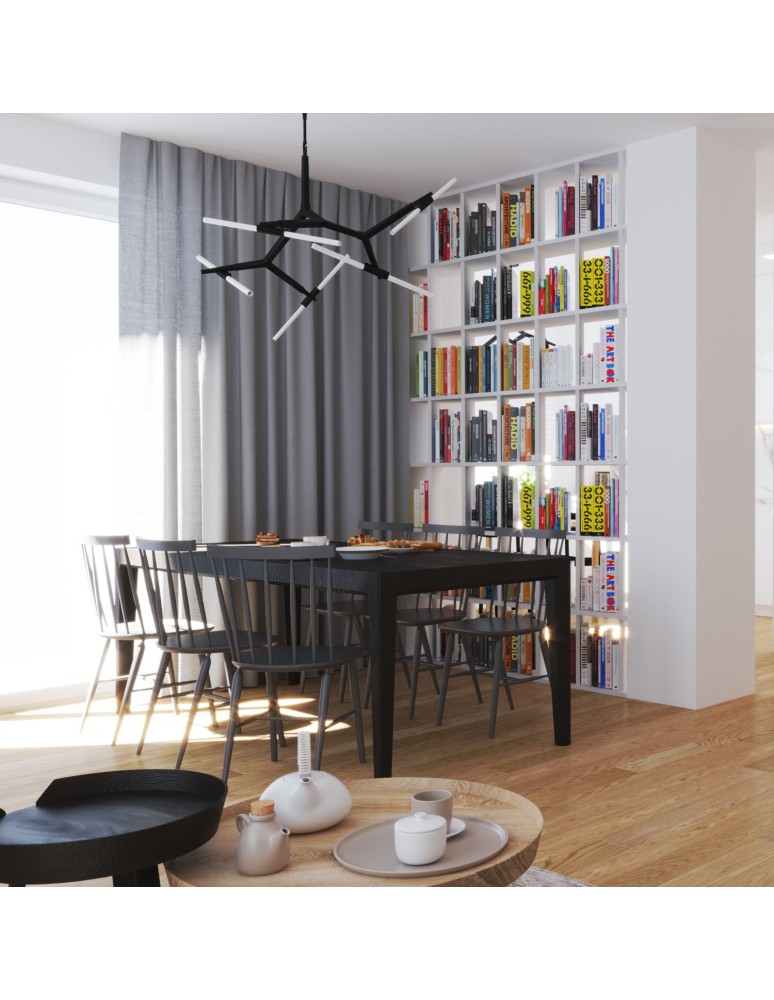 Designer pendant lamps - Step Into Design STICKS-6 Pendant lamp black ST-1001-6 black - product kolory-swiatla.pl 11