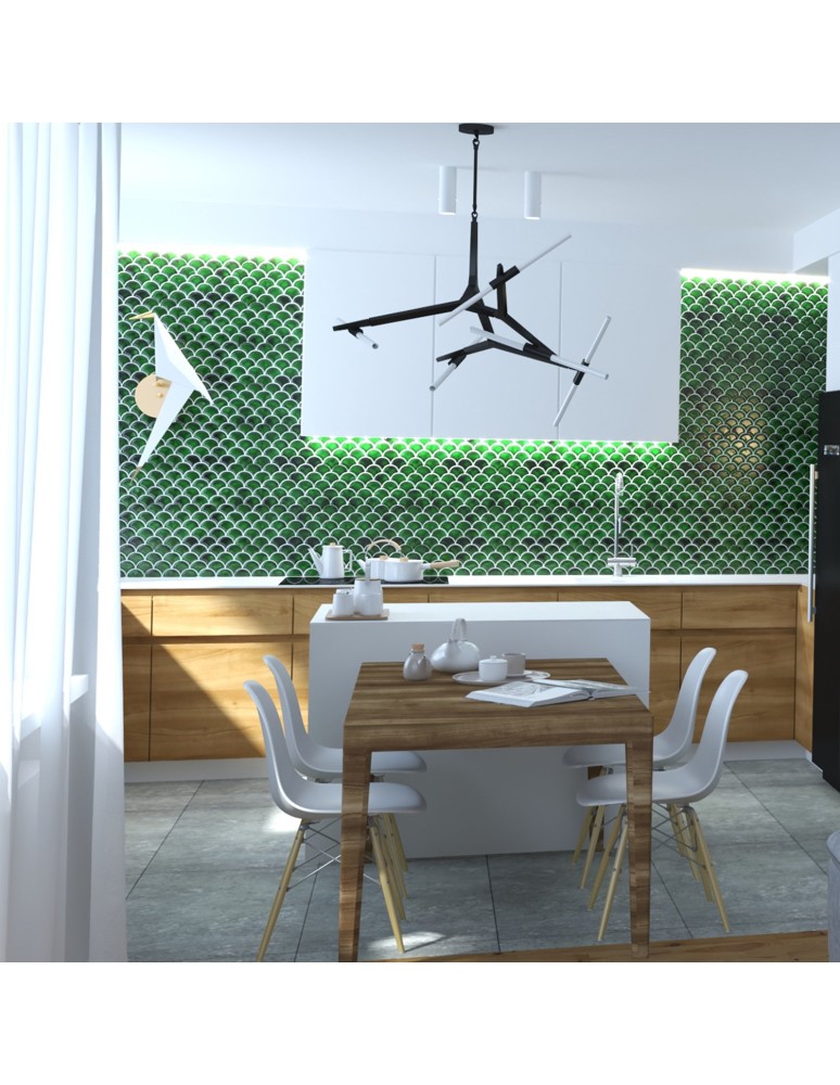 Designer pendant lamps - Step Into Design STICKS-6 Pendant lamp black ST-1001-6 black - product kolory-swiatla.pl 12