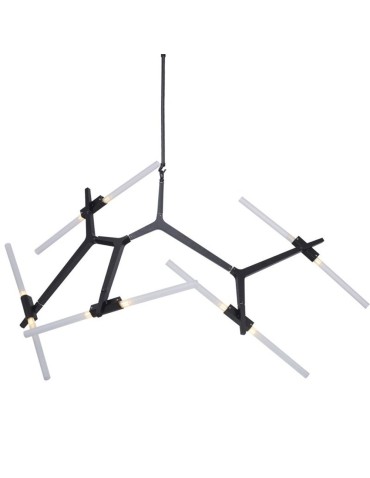 Step Into Design STICKS-10 Lampa wisząca  czarna ST-1001-10 black - produkt 2