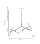 Designer pendant lamps - Step Into Design STICKS-10 Pendant lamp black ST-1001-10 black - product 7