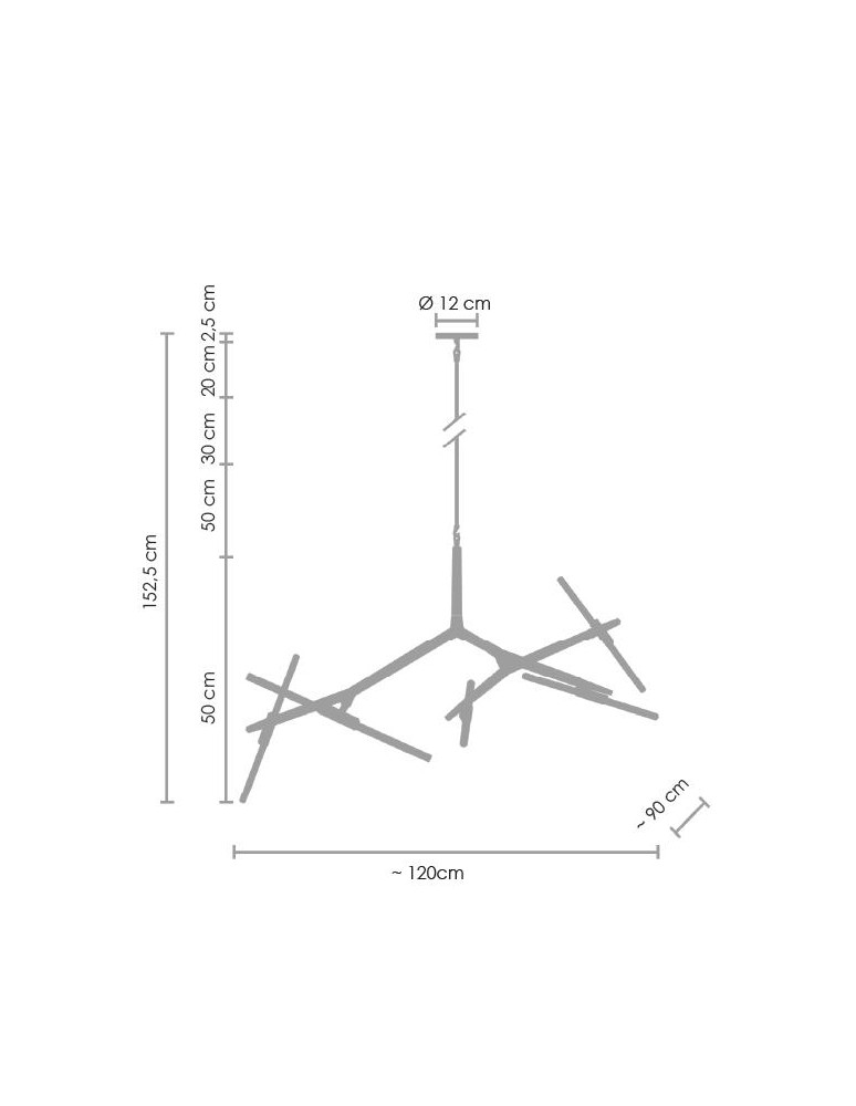 Designer pendant lamps - Step Into Design STICKS-10 Pendant lamp black ST-1001-10 black - product kolory-swiatla.pl 7