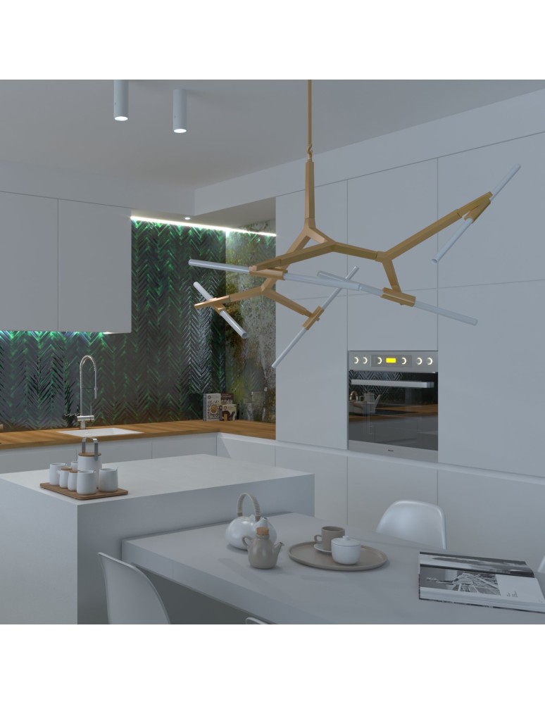 Designer pendant lamps - Step Into Design STICKS-10 gold pendant lamp ST-1001-10 gold - product kolory-swiatla.pl 14