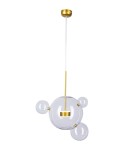 Pendant lamps - Step into Design Hanging BUBBLES 3+1 LED Transparent - Gold - product 2
