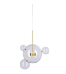Pendant lamps - Step into Design Hanging BUBBLES 3+1 LED Transparent - Gold - product 4
