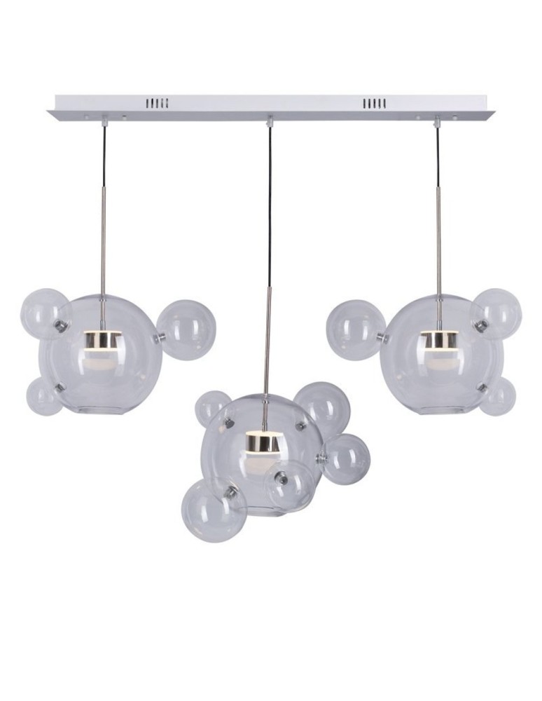 Designer pendant lamps - Step into Design BUBBLES Pendant Lamp -14 LED chrome 3000K ST-0801-14 chrome - product kolory-swiatla.pl 2