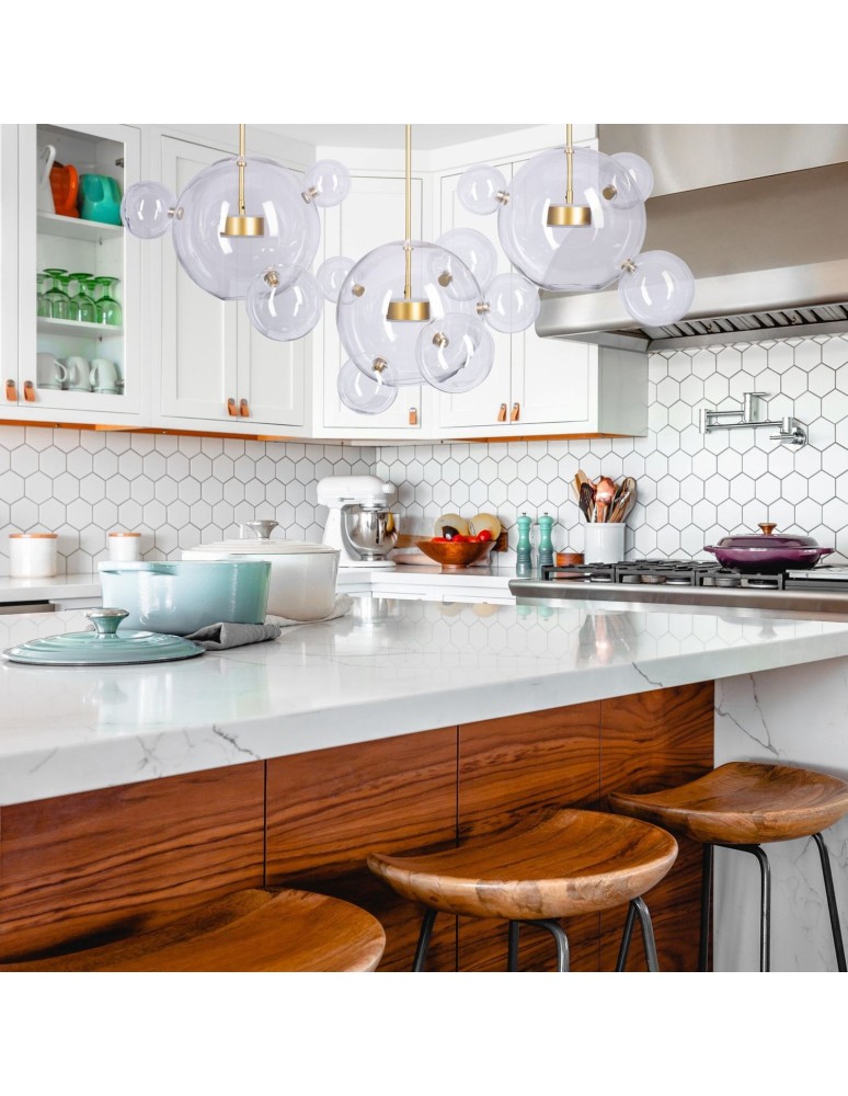 Designer pendant lamps - Step into Design BUBBLES Pendant Lamp -14 LED chrome 3000K ST-0801-14 chrome - product kolory-swiatla.pl 8