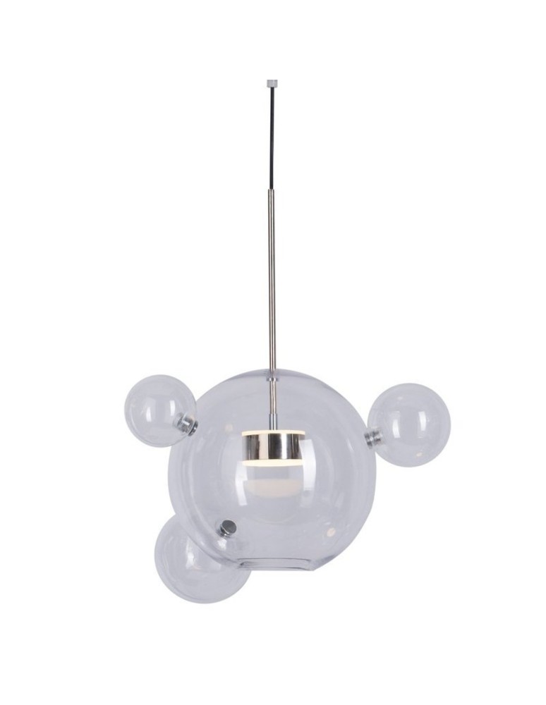Designer pendant lamps - Step into Design BUBBLES 3+1 LED pendant lamp chrome 3000K ST-0801-3+1 chrome - product kolory-swiatla.pl 1