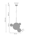 Designer pendant lamps - Step into Design BUBBLES 3+1 LED pendant lamp chrome 3000K ST-0801-3+1 chrome - product 6