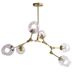 Step into Design Lampa Wisząca MODERN ORCHID-6 złoto transparentna 130 cm ST-1232-6 GOLD transparent