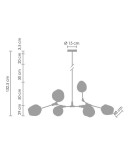 Pendant lamps - Step into Design MODERN ORCHID-6 gold transparent pendant lamp 130 cm ST-1232-6 GOLD transparent. - product 11