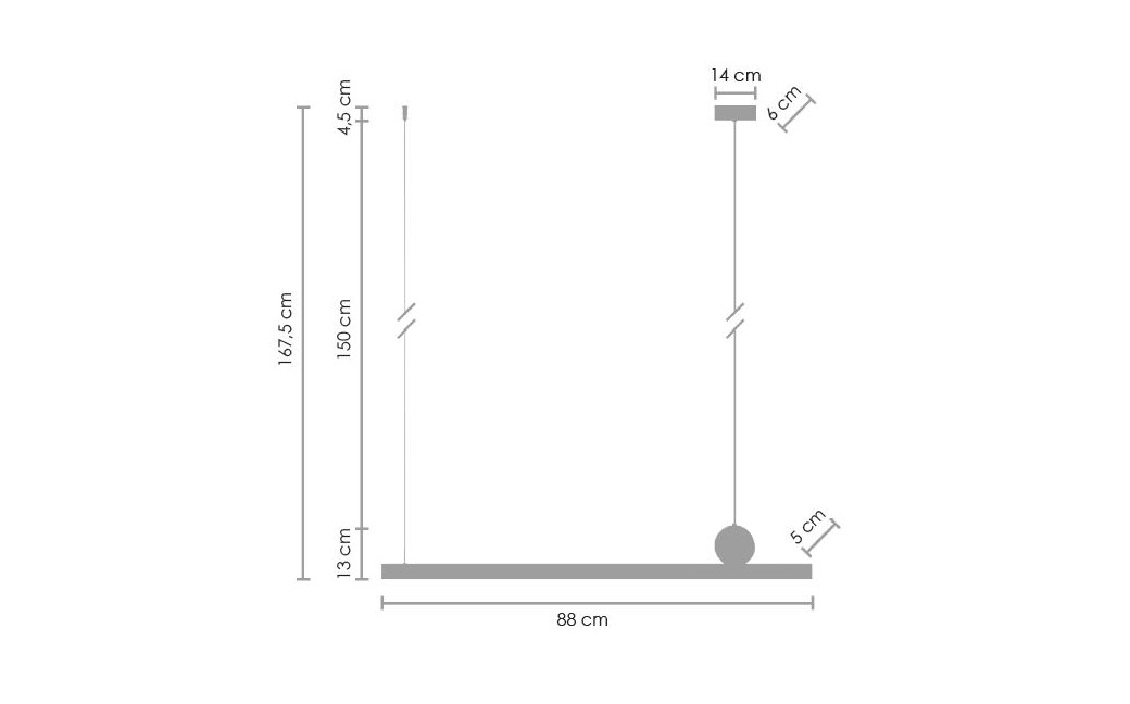 Step Into Design BOOGIE Lampa wisząca LED 88cm MD-7014-880