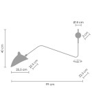 Designer wall lamps - Step Into Design CRANE-1W Wall lamp black 99cm W8701 - product 10