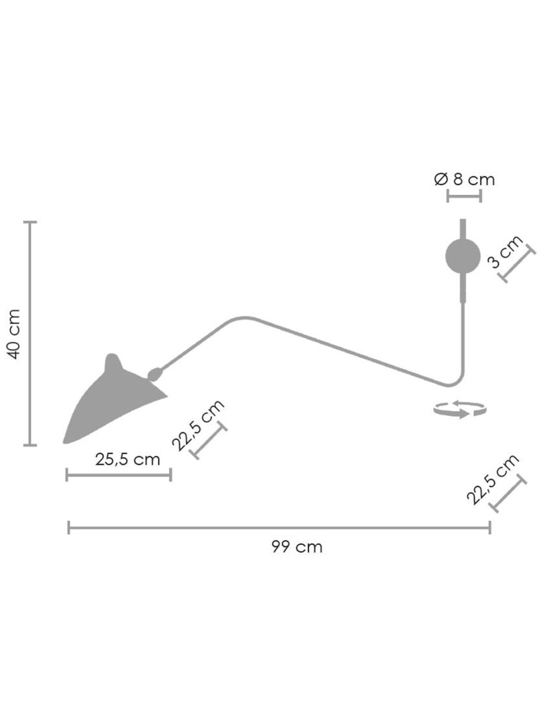 Designer wall lamps - Step Into Design CRANE-1W Wall lamp black 99cm W8701 - product kolory-swiatla.pl 10