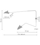 Designer wall lamps - Step Into Design CRANE-2W Wall lamp black 175cm W8702 - product 7