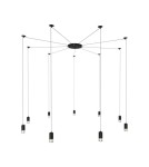 Pendant lamps spiders - Step into Design LINEA-9 pendant lamp black (XT005-9P) - product 1