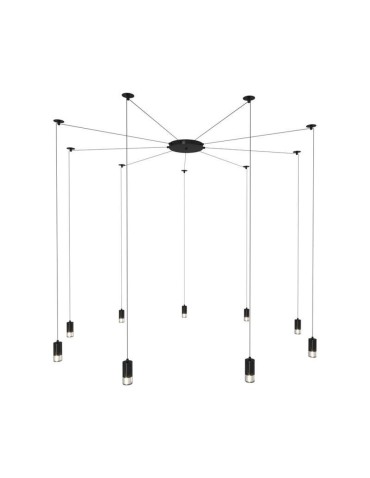 Step into Design LINEA-9 pendant lamp black (XT005-9P)