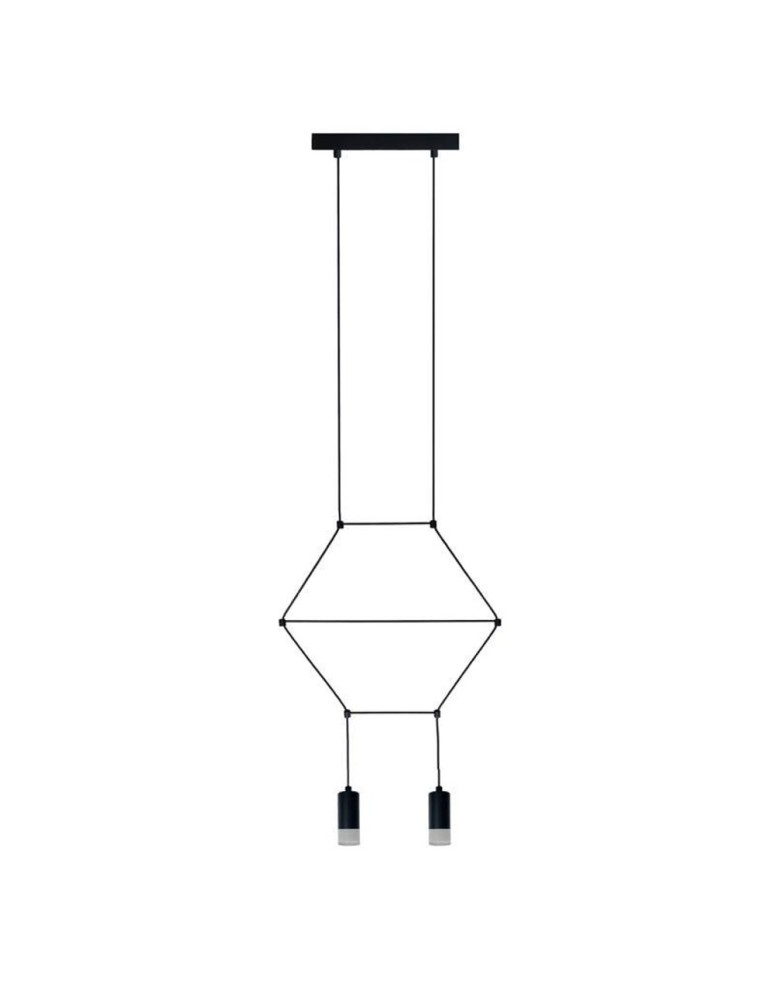 Designer pendant lamps - Step into Design LINEA-2 pendant lamp black 35cm (XT037-2P) - product kolory-swiatla.pl 1
