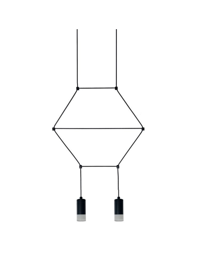 Designer pendant lamps - Step into Design LINEA-2 pendant lamp black 35cm (XT037-2P) - product kolory-swiatla.pl 2