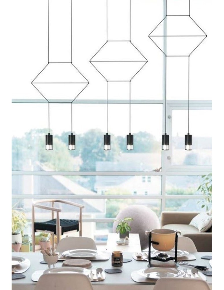 Designer pendant lamps - Step into Design LINEA-2 pendant lamp black 35cm (XT037-2P) - product kolory-swiatla.pl 8