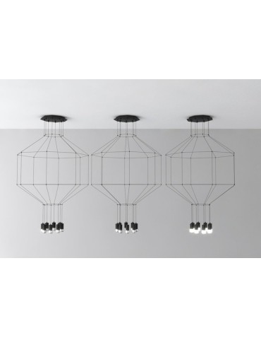 Step into Design LINEA-8 Pendant Lamp black 80 cm XT080-8P - product 2