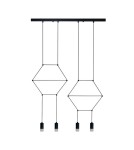 Designer pendant lamps - Step into Design LINEA-4 LONG black 70cm pendant lamp (XT068-4P) - product 1
