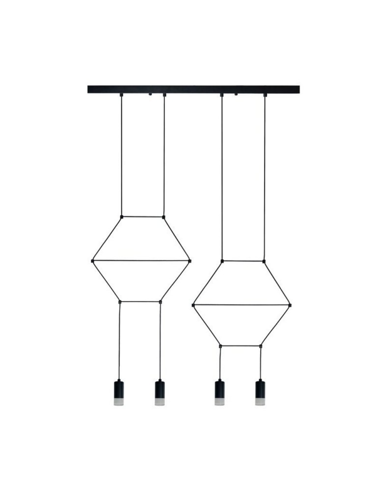 Designer pendant lamps - Step into Design LINEA-4 LONG black 70cm pendant lamp (XT068-4P) - product kolory-swiatla.pl 1