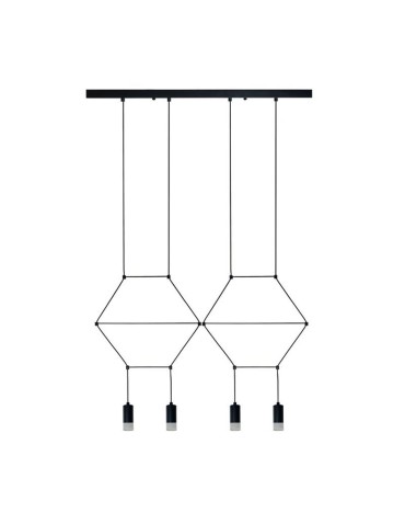 Step into Design Lampa wisząca LINEA-4 LONG czarna 70cm (XT068-4P) - produkt 2
