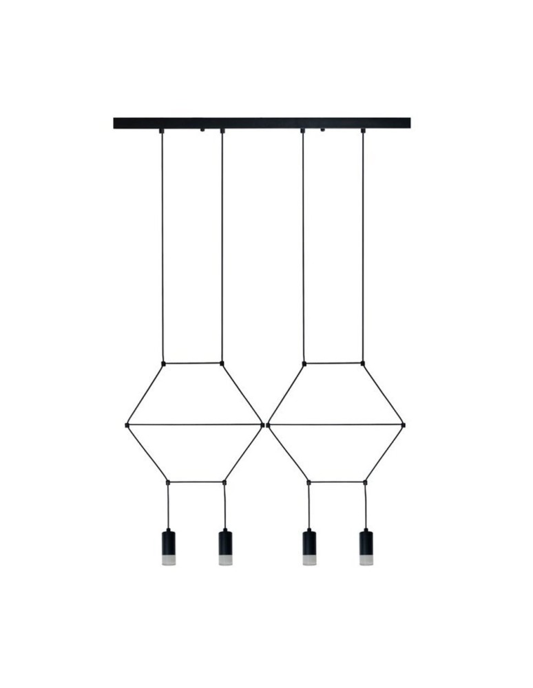 Designer pendant lamps - Step into Design LINEA-4 LONG black 70cm pendant lamp (XT068-4P) - product kolory-swiatla.pl 2