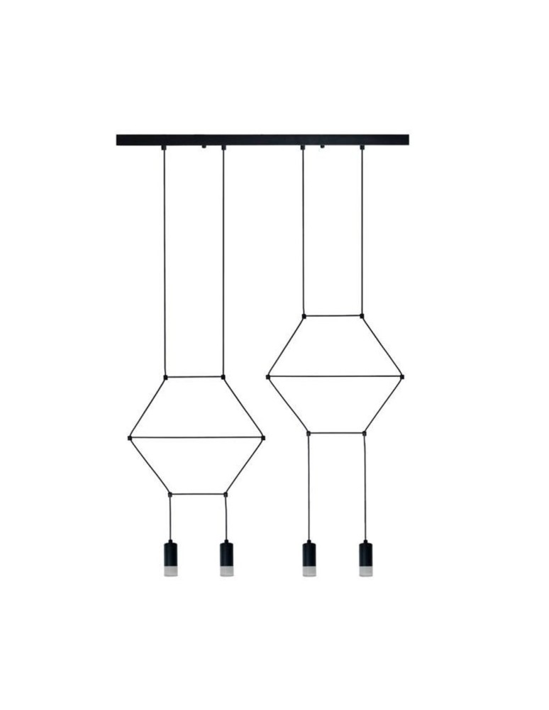 Designer pendant lamps - Step into Design LINEA-4 LONG black 70cm pendant lamp (XT068-4P) - product kolory-swiatla.pl 3