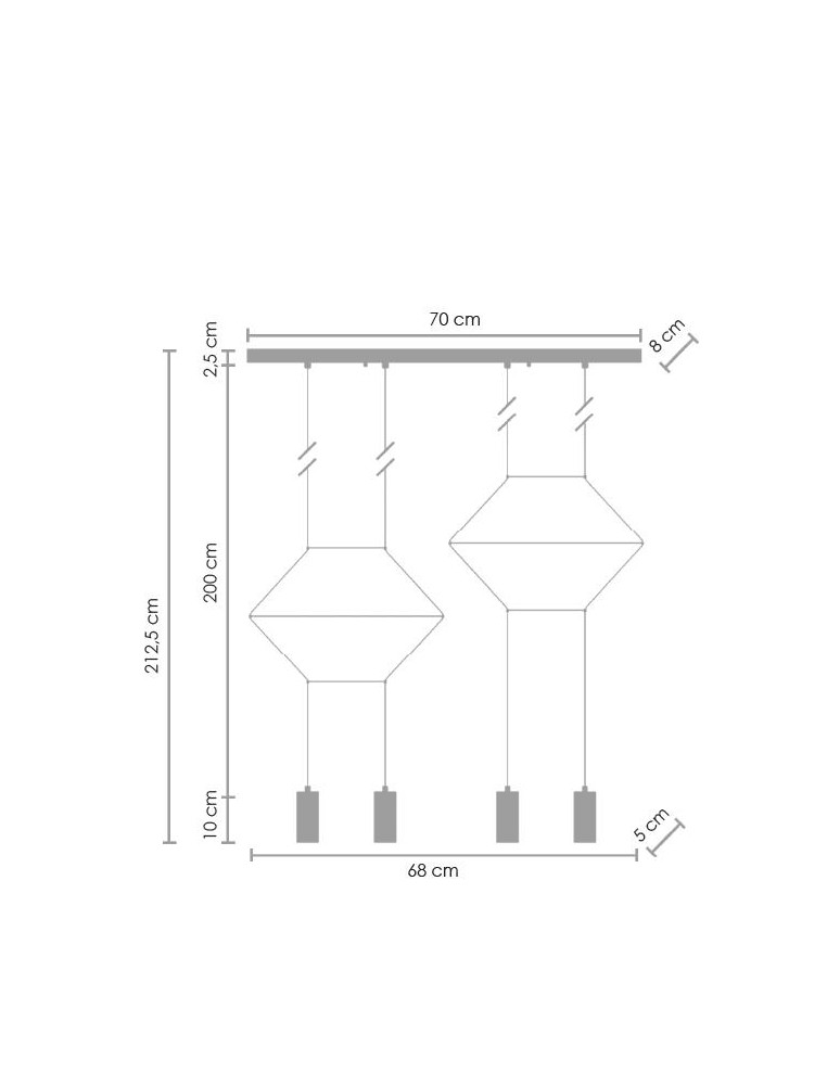 Designer pendant lamps - Step into Design LINEA-4 LONG black 70cm pendant lamp (XT068-4P) - product kolory-swiatla.pl 10