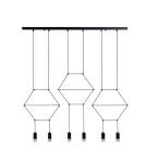 Designer pendant lamps - Step into Design LINEA-6 LONG black 100cm pendant lamp (XT100-6P) - product 1