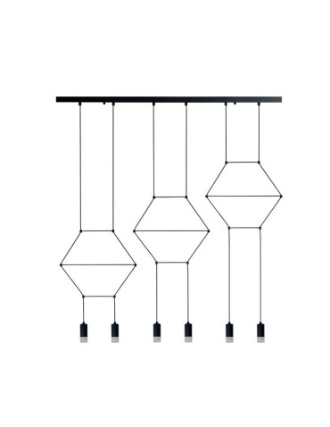 Step into Design LINEA-6 LONG black 100cm pendant lamp (XT100-6P) - product 2