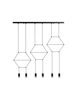 Step into Design Lampa wisząca LINEA-6 LONG czarna 100cm (XT100-6P) - produkt 2