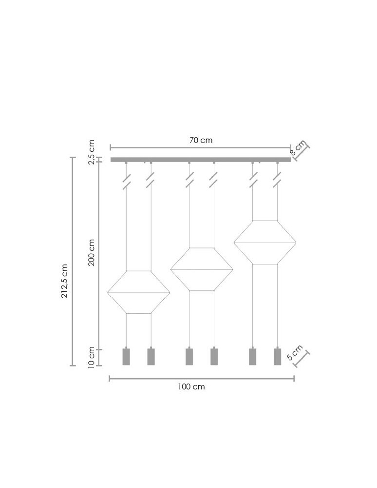 Designer pendant lamps - Step into Design LINEA-6 LONG black 100cm pendant lamp (XT100-6P) - product kolory-swiatla.pl 8
