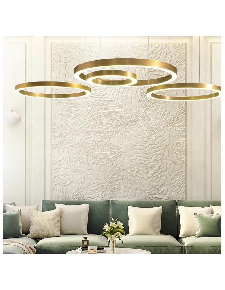 Pendant lamps circles - Step into Design CIRCLE 120 LED pendant lamp brass 120cm (ST-8848-120 brass) - product kolory-swiatla.pl 12