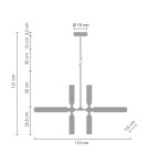 Designer pendant lamps - Step into Design QUADRO-12 LED pendant lamp black RH115-12P.  - product 9