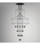 Designer pendant lamps - Step into Design Pendant lamp LINEA-43 black 90 cm XT100-43P - product 1