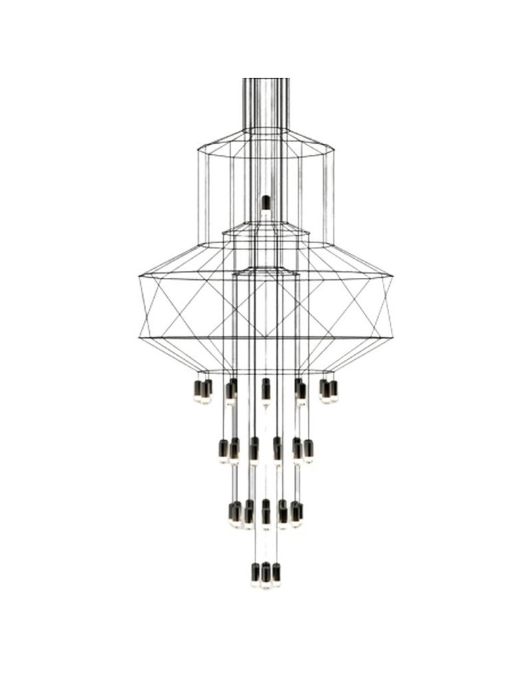 Designer pendant lamps - Step into Design Pendant lamp LINEA-43 black 90 cm XT100-43P - product kolory-swiatla.pl 2