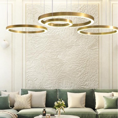 Step into Design Lampa wisząca CIRCLE 100 LED mosiądz 100cm (ST-8848-100 brass)
