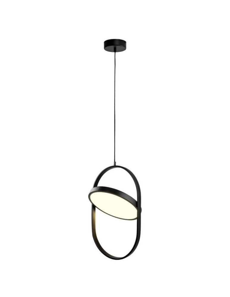 LED pendant lamps - Step Into Design Black 38cm 20W 3000K ELIPSE LED pendant lamp - product kolory-swiatla.pl 1