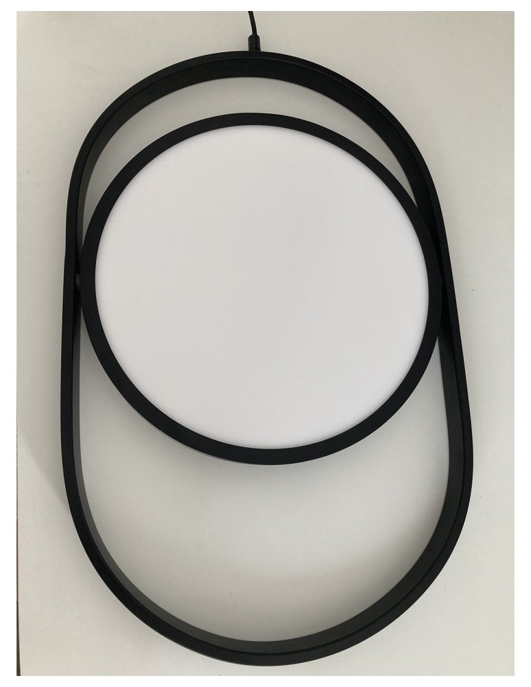 LED pendant lamps - Step Into Design Black 38cm 20W 3000K ELIPSE LED pendant lamp - product kolory-swiatla.pl 3