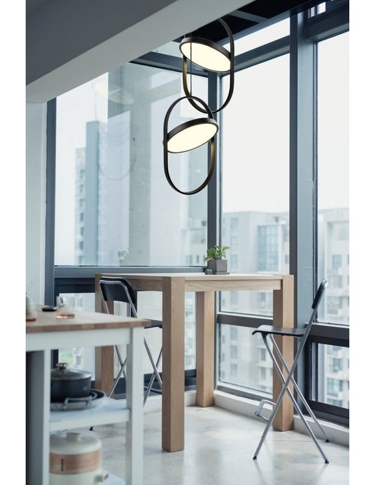 LED pendant lamps - Step Into Design Black 38cm 20W 3000K ELIPSE LED pendant lamp - product kolory-swiatla.pl 6