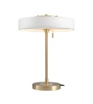 Modern table lamps - Step into Design ARTDECO table lamp white and gold (MT8872 white). - product 1