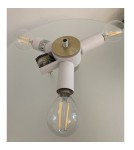 Modern table lamps - Step into Design ARTDECO table lamp white and gold (MT8872 white). - product 9