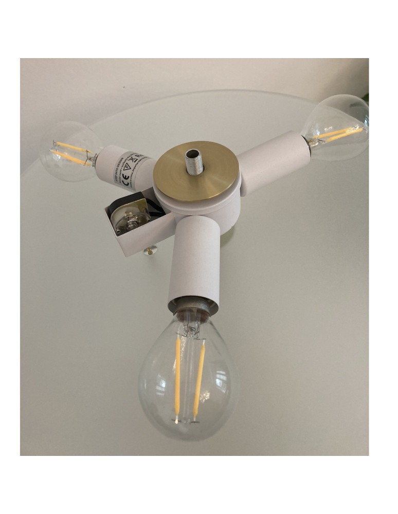 Modern table lamps - Step into Design ARTDECO table lamp white and gold (MT8872 white). - product kolory-swiatla.pl 9