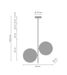 Double pendant lamps - Step into Design Pendant lamp VENUS-2 smoky 44 cm ST-5025-2 SMOKE - product 7