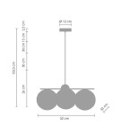 Pendant lamps - Step into Design VENUS-3 pendant lamp smoked 60 cm ST-5026-3 SMOKE - product 6