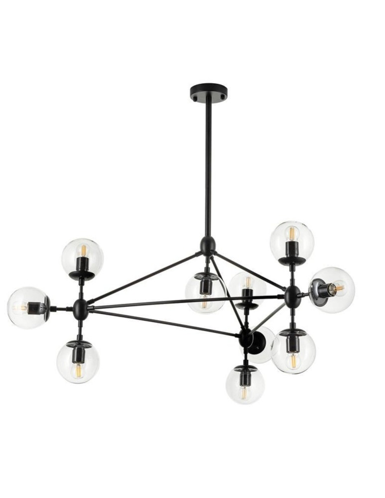 Pendant lamps - Step into Design ASTRIFERO-10 transparent black 90cm pendant lamp (ST-9047-10 transparent) - product kolory-swiatla.pl 1