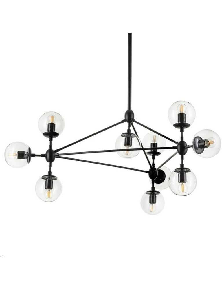 Pendant lamps - Step into Design ASTRIFERO-10 transparent black 90cm pendant lamp (ST-9047-10 transparent) - product kolory-swiatla.pl 3