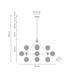 Pendant lamps - Step into Design ASTRIFERO-10 transparent black 90cm pendant lamp (ST-9047-10 transparent) - product 7